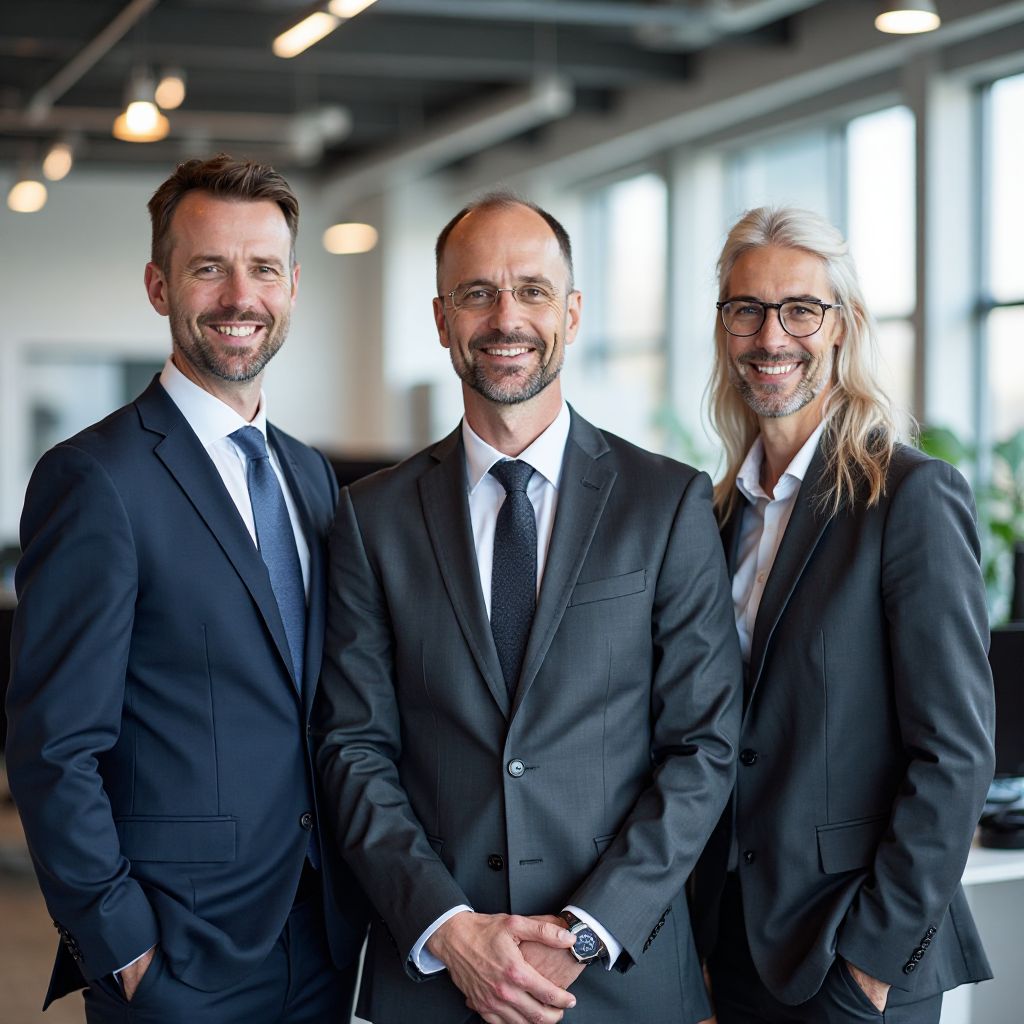 Professional auto dealership team