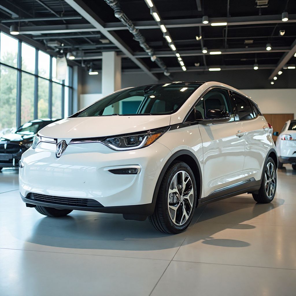 White Electric Hatchback